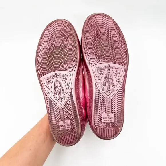 Gucci Ace GG Metallic Pink Sneakers Trainers EU 37 US 7